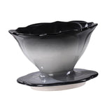 Maxbell Pour over Coffee Maker Porcelain Cone Brewer for Home Ceramic Coffee Dripper Black