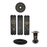 Maxbell Crystal Shelf Home Decor Wooden Crystal Holder for Rock Gemstones Collection 12 Constellations