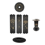 Maxbell Crystal Shelf Home Decor Wooden Crystal Holder for Rock Gemstones Collection 12 Constellations