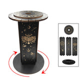 Maxbell Crystal Shelf Home Decor Wooden Crystal Holder for Rock Gemstones Collection 12 Constellations
