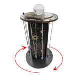 Maxbell Crystal Shelf Home Decor Wooden Crystal Holder for Rock Gemstones Collection moon