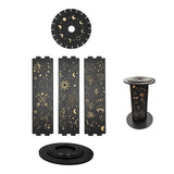 Maxbell Crystal Shelf Home Decor Wooden Crystal Holder for Rock Gemstones Collection moon