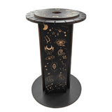 Maxbell Crystal Shelf Home Decor Wooden Crystal Holder for Rock Gemstones Collection moon
