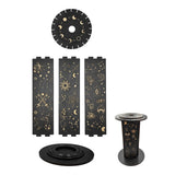 Maxbell Crystal Shelf Home Decor Wooden Crystal Holder for Rock Gemstones Collection moon