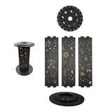 Maxbell Crystal Shelf Home Decor Wooden Crystal Holder for Rock Gemstones Collection moon