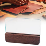 Maxbell Glass Slicker for Burnishing Leather Lightweight Crafts Block Smoothing Tool