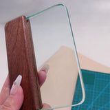 Maxbell Glass Slicker for Burnishing Leather Lightweight Crafts Block Smoothing Tool