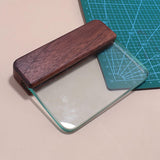 Maxbell Glass Slicker for Burnishing Leather Lightweight Crafts Block Smoothing Tool