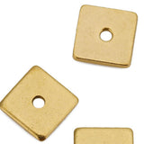 Maxbell 50 Pieces Square Spacer Beads Stainless Steel Loose Beads