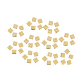 Maxbell 50 Pieces Square Spacer Beads Stainless Steel Loose Beads