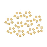 Maxbell 50 Pieces Square Spacer Beads Stainless Steel Loose Beads