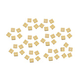 Maxbell 50 Pieces Square Spacer Beads Stainless Steel Loose Beads