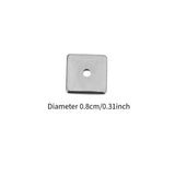 Maxbell 50 Pieces Square Spacer Beads Stainless Steel Loose Beads