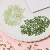 Maxbell 50Pcs Leaf Charms Decor Stylish Loose Beads for DIY Crafts Necklace Bracelet 1x0.5 cm Dark Green