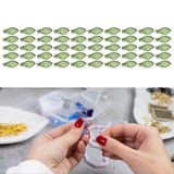 Maxbell 50Pcs Leaf Charms Decor Stylish Loose Beads for DIY Crafts Necklace Bracelet 1x0.5 cm Dark Green