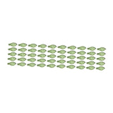Maxbell 50Pcs Leaf Charms Decor Stylish Loose Beads for DIY Crafts Necklace Bracelet 1x0.5 cm Dark Green