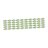 Maxbell 50Pcs Leaf Charms Decor Stylish Loose Beads for DIY Crafts Necklace Bracelet 1x0.5 cm Dark Green