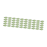 Maxbell 50Pcs Leaf Charms Decor Stylish Loose Beads for DIY Crafts Necklace Bracelet 1x0.5 cm Dark Green