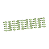 Maxbell 50Pcs Leaf Charms Decor Stylish Loose Beads for DIY Crafts Necklace Bracelet 1x0.5 cm Dark Green