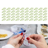 Maxbell 50Pcs Leaf Charms Decor Stylish Loose Beads for DIY Crafts Necklace Bracelet 1x0.5 cm Light Green