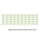 Maxbell 50Pcs Leaf Charms Decor Stylish Loose Beads for DIY Crafts Necklace Bracelet 1x0.5 cm Light Green