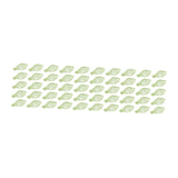Maxbell 50Pcs Leaf Charms Decor Stylish Loose Beads for DIY Crafts Necklace Bracelet 1x0.5 cm Light Green