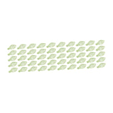 Maxbell 50Pcs Leaf Charms Decor Stylish Loose Beads for DIY Crafts Necklace Bracelet 1x0.5 cm Light Green