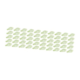 Maxbell 50Pcs Leaf Charms Decor Stylish Loose Beads for DIY Crafts Necklace Bracelet 1x0.5 cm Light Green