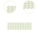 Maxbell 50Pcs Leaf Charms Decor Stylish Loose Beads for DIY Crafts Necklace Bracelet 1x0.5 cm Light Green