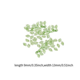 Maxbell 50Pcs Leaf Charms Decor Stylish Loose Beads for DIY Crafts Necklace Bracelet 0.9x1.3 cm Light Green