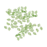 Maxbell 50Pcs Leaf Charms Decor Stylish Loose Beads for DIY Crafts Necklace Bracelet 0.9x1.3 cm Light Green