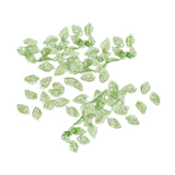 Maxbell 50Pcs Leaf Charms Decor Stylish Loose Beads for DIY Crafts Necklace Bracelet 0.9x1.3 cm Light Green