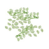 Maxbell 50Pcs Leaf Charms Decor Stylish Loose Beads for DIY Crafts Necklace Bracelet 0.9x1.3 cm Light Green