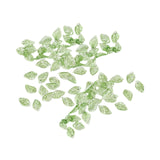 Maxbell 50Pcs Leaf Charms Decor Stylish Loose Beads for DIY Crafts Necklace Bracelet 0.9x1.3 cm Light Green
