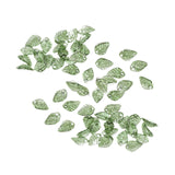 Maxbell 50Pcs Leaf Charms Decor Stylish Loose Beads for DIY Crafts Necklace Bracelet 0.9x1.3 cm Dark Green
