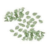 Maxbell 50Pcs Leaf Charms Decor Stylish Loose Beads for DIY Crafts Necklace Bracelet 0.9x1.3 cm Dark Green