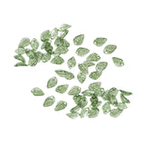 Maxbell 50Pcs Leaf Charms Decor Stylish Loose Beads for DIY Crafts Necklace Bracelet 0.9x1.3 cm Dark Green