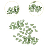 Maxbell 50Pcs Leaf Charms Decor Stylish Loose Beads for DIY Crafts Necklace Bracelet 0.9x1.3 cm Dark Green