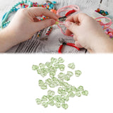 Maxbell 50Pcs Leaf Charms Decor Stylish Loose Beads for DIY Crafts Necklace Bracelet 1.5x1.4 cm Light Green