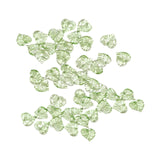 Maxbell 50Pcs Leaf Charms Decor Stylish Loose Beads for DIY Crafts Necklace Bracelet 1.5x1.4 cm Light Green