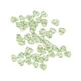 Maxbell 50Pcs Leaf Charms Decor Stylish Loose Beads for DIY Crafts Necklace Bracelet 1.5x1.4 cm Light Green