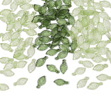 Maxbell 50Pcs Leaf Charms Decor Stylish Loose Beads for DIY Crafts Necklace Bracelet 1.5x1.4 cm Light Green