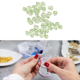 Maxbell 50Pcs Leaf Charms Decor Stylish Loose Beads for DIY Crafts Necklace Bracelet 1.5x1.4 cm Light Green