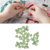 Maxbell 50Pcs Leaf Charms Decor Stylish Loose Beads for DIY Crafts Necklace Bracelet 1.5x1.4 cm Dark Green