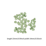 Maxbell 50Pcs Leaf Charms Decor Stylish Loose Beads for DIY Crafts Necklace Bracelet 1.5x1.4 cm Dark Green