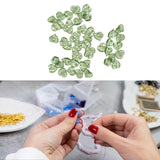 Maxbell 50Pcs Leaf Charms Decor Stylish Loose Beads for DIY Crafts Necklace Bracelet 1.5x1.4 cm Dark Green