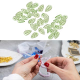 Maxbell 50Pcs Leaf Charms Decor Stylish Loose Beads for DIY Crafts Necklace Bracelet 1.1x1.8 cm Light Green