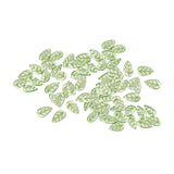 Maxbell 50Pcs Leaf Charms Decor Stylish Loose Beads for DIY Crafts Necklace Bracelet 1.1x1.8 cm Light Green