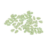 Maxbell 50Pcs Leaf Charms Decor Stylish Loose Beads for DIY Crafts Necklace Bracelet 1.1x1.8 cm Light Green