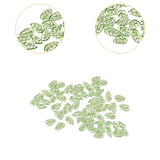 Maxbell 50Pcs Leaf Charms Decor Stylish Loose Beads for DIY Crafts Necklace Bracelet 1.1x1.8 cm Light Green